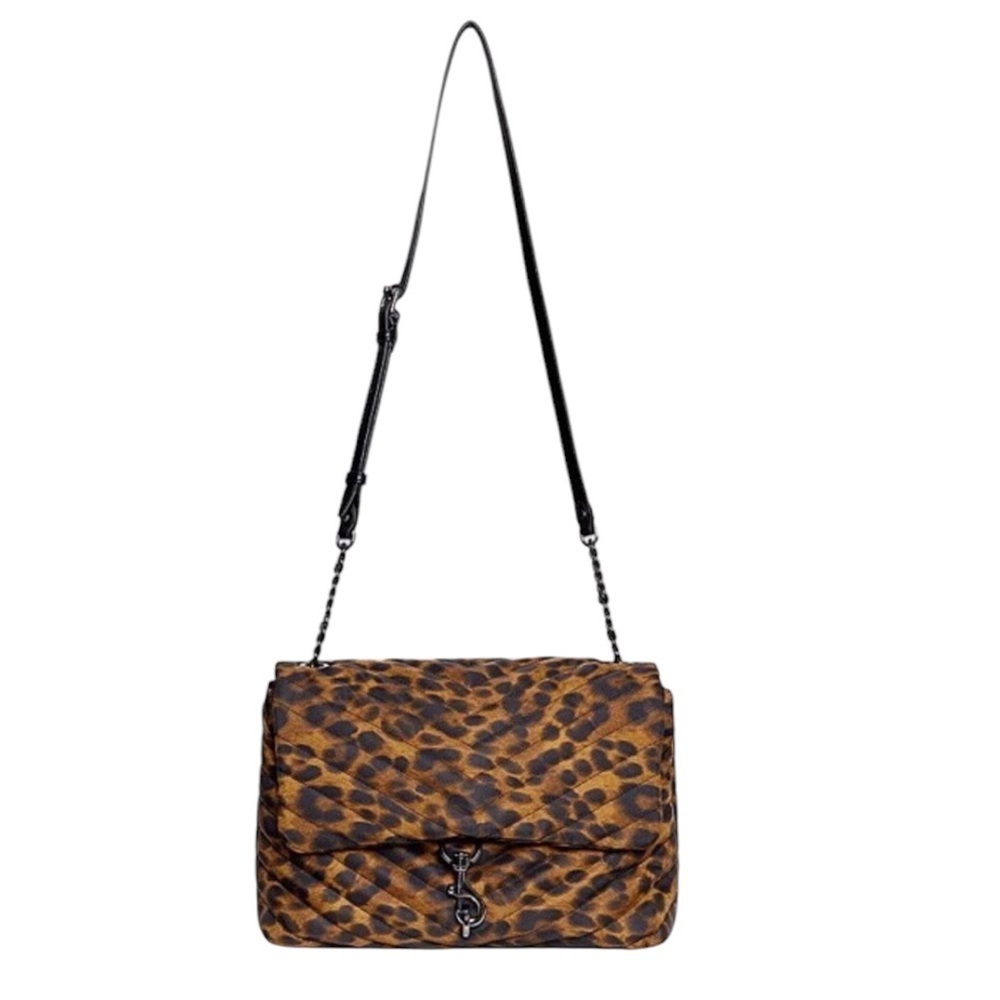 Rebecca Minkoff Leopard Print Crossbody Bag in Brown and Black
